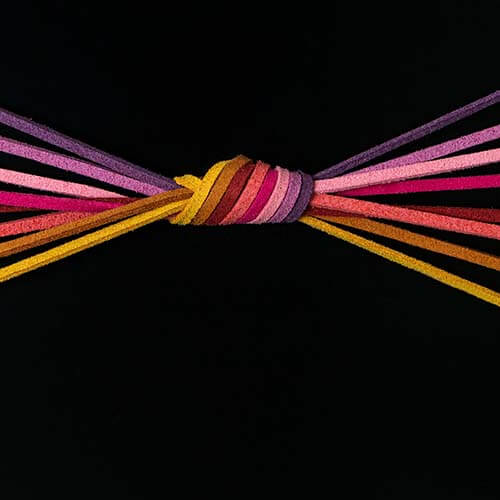 colorful knot of twine